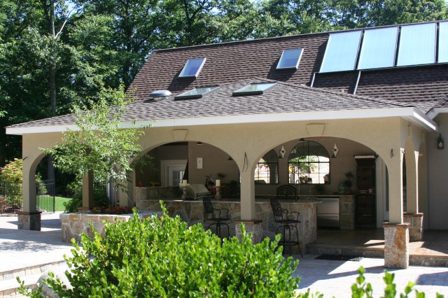 A covered outdoor Kitchen should entertain fabulously all 8 seasons 4 seasons both day and night