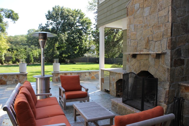 This outdoor fireplace is right off the indoor living room and accessible by the master for endless hours spent outdoors watching the mesemerizing flames of this tremendous outdoor fireplace
